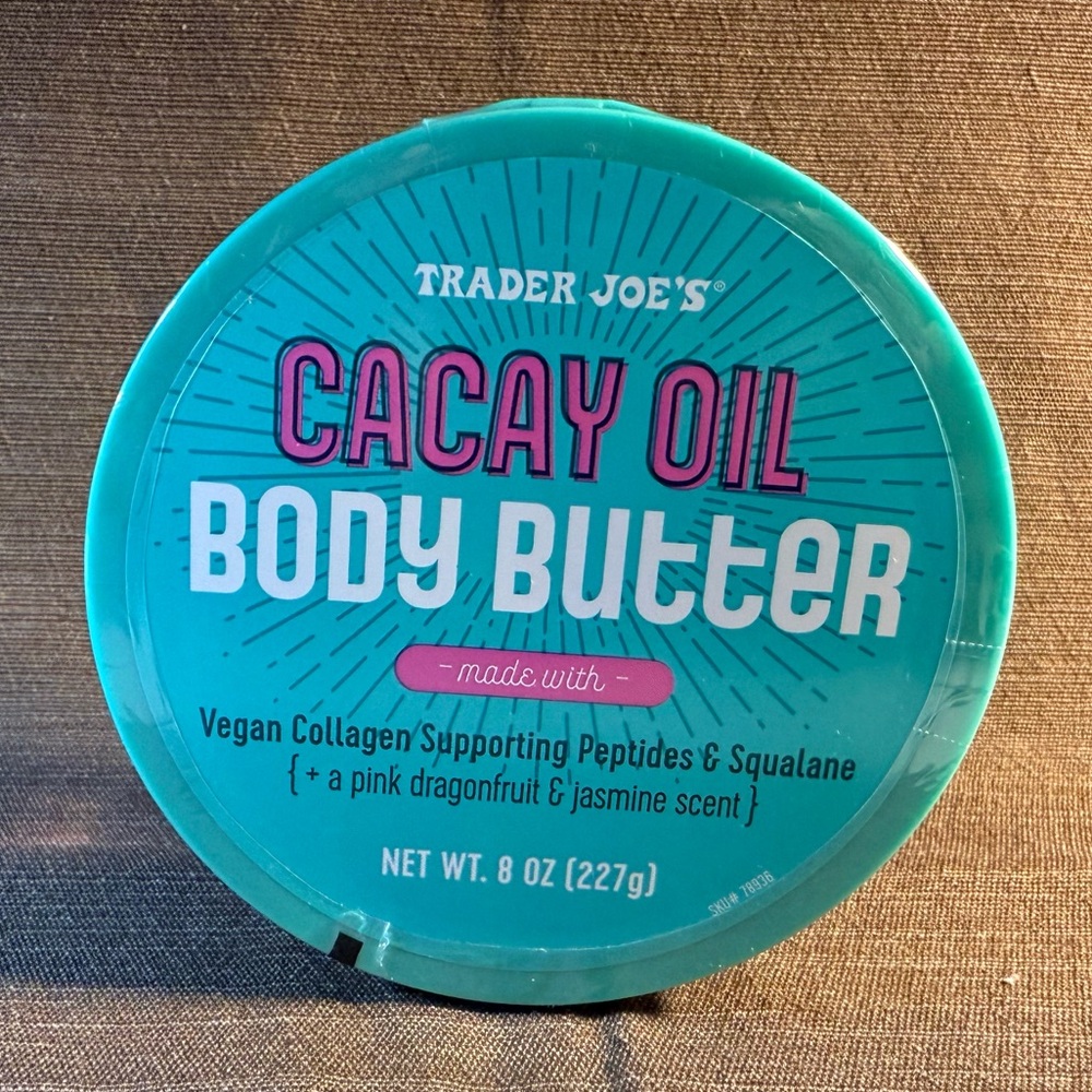 NEW Trader Joe’s Cacay Oil Body Butter dragonfruit + jasmine scent NWT Sealed